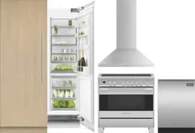 5 Piece Package Includes Refrigerator, Freezer, Range, Hood And Dishwasher